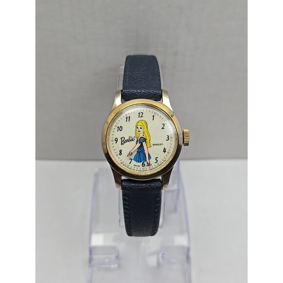 Vintage Bradley Mattel Barbie Watch Swiss Manual Wind Moving Arms 1973 Works - Picture 1 of 11